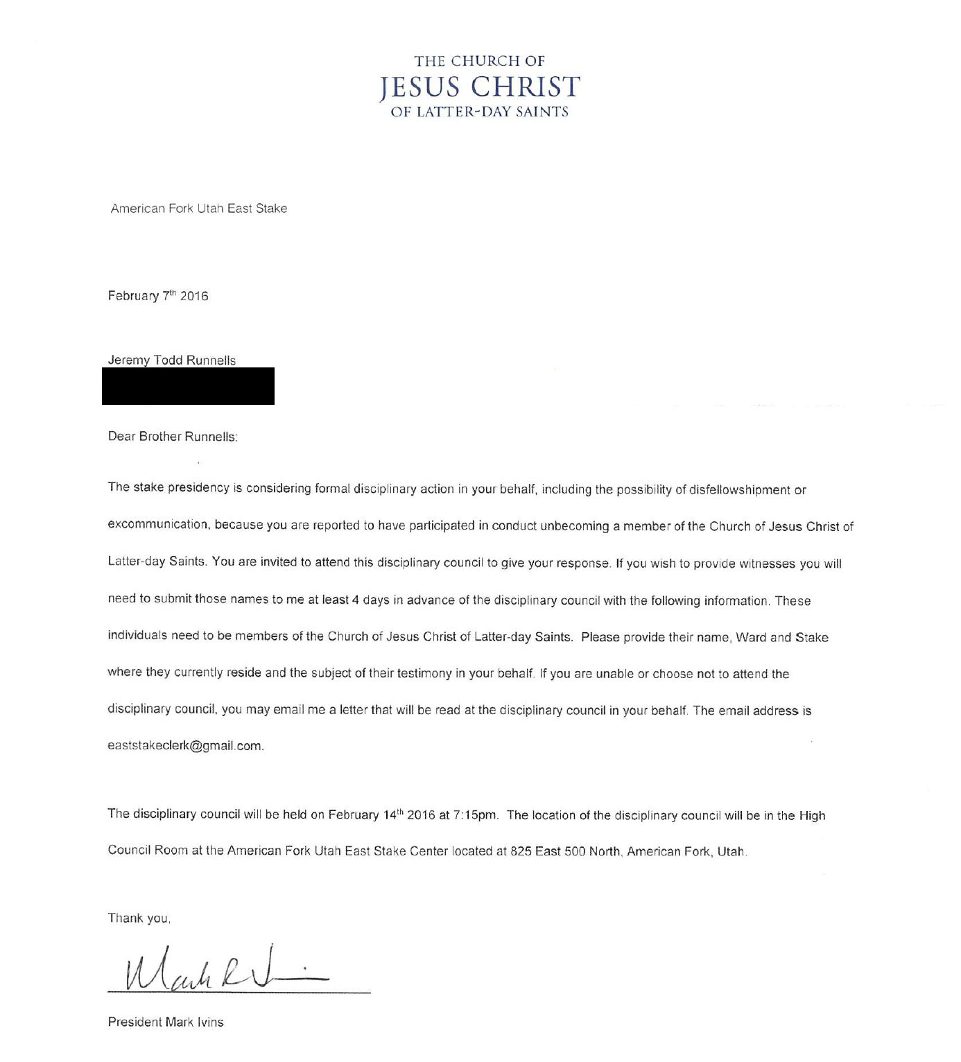 Mormon Kangaroo Court Against Ces Author Jeremy T Runnells